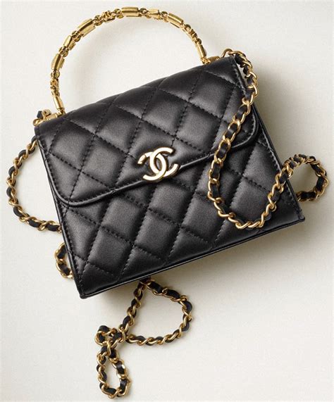 chanel mini handle clutch with chain|Chanel classic clutch with chain.